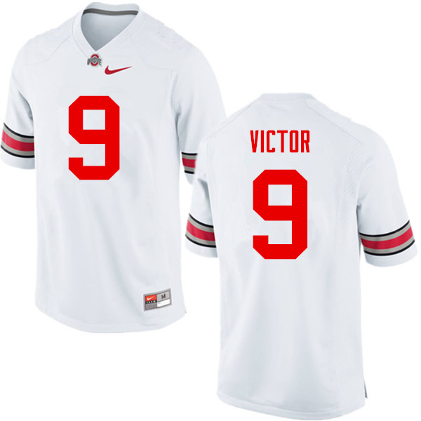 Men Ohio State Buckeyes #9 Binjimen Victor College Football Jerseys Game-White